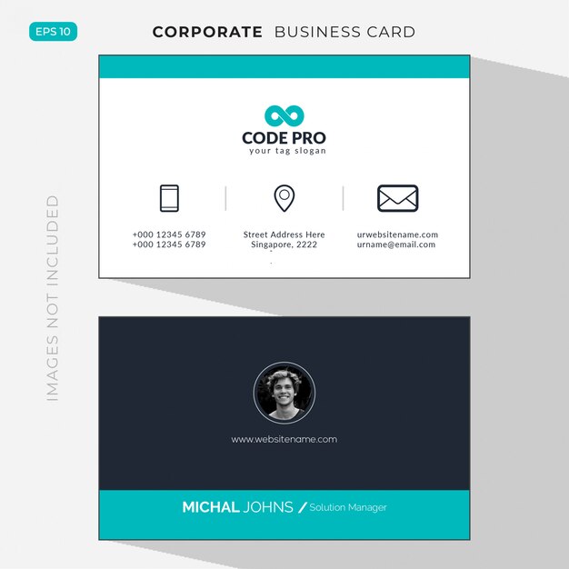 Minimal modern business card