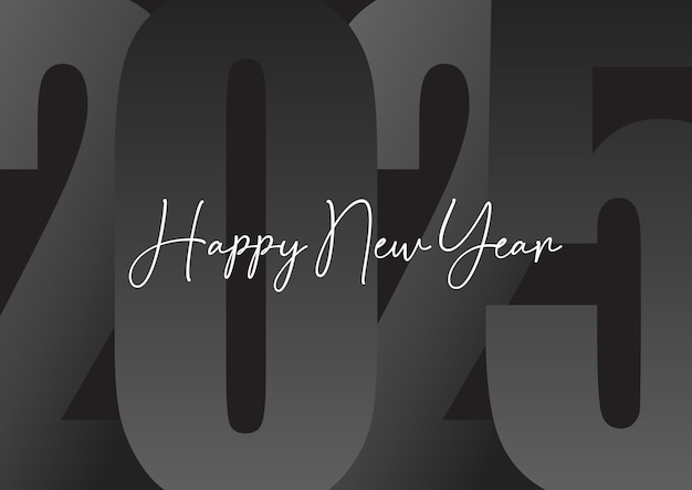 Free Vector minimal monochrome happy new year design background