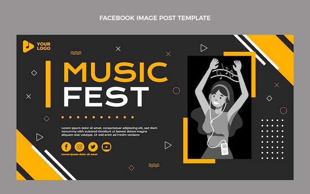 Minimal music festival facebook post