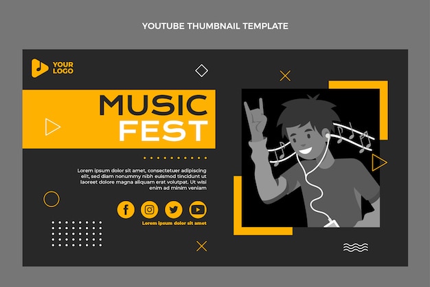 Minimal music festival youtube thumbnail