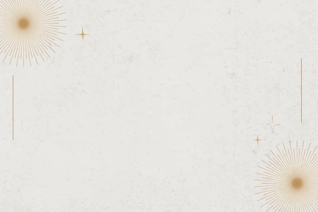 Free Vector minimal mystical background vector with gold burst border