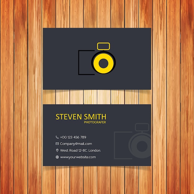 Free vector minimal photographer business card