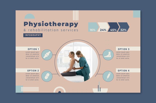 Free vector minimal physiotherapist help infographic