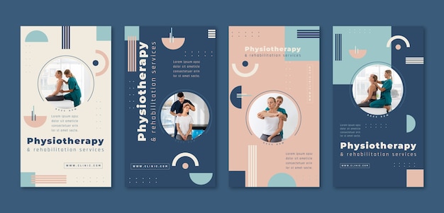 Free vector minimal physiotherapist help instagram stories