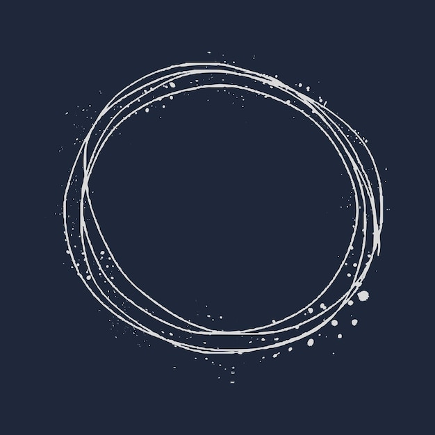 Free Vector minimal round line art frame