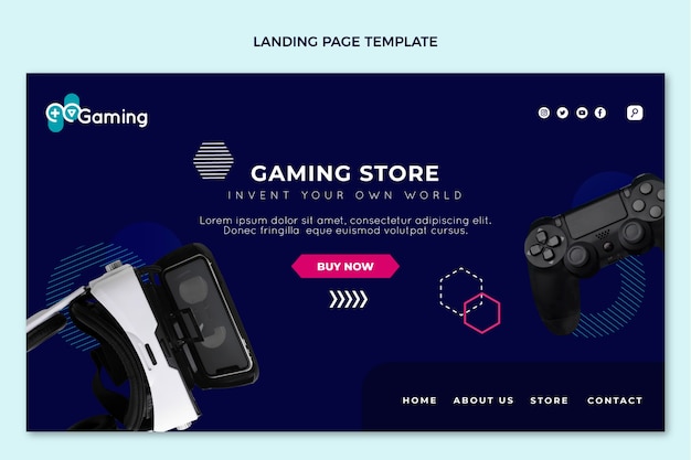 Free Vector minimal technology landing page template