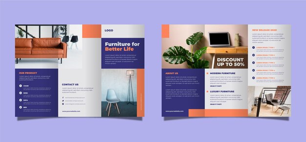 Minimal trifold brochure template theme