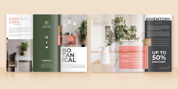 Minimal trifold brochure template