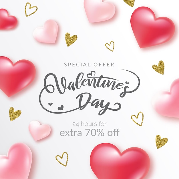 Minimal Valentine's Day Sale banner