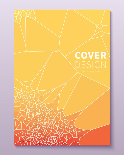 Free Vector minimal voronoi covers design geometric glass clusters with gradient color cool trendy abstract backdrop for banne poster flyer etc vector template