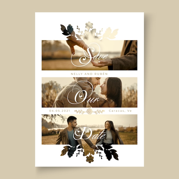 Minimal wedding card conept