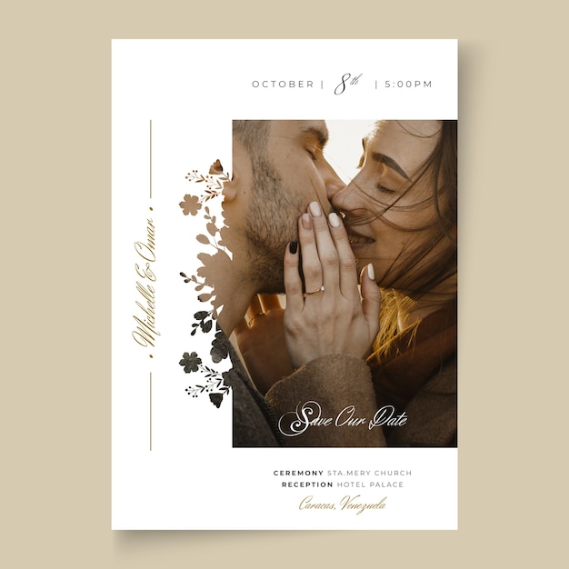 Minimal wedding card conept