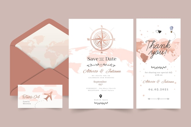 Minimal wedding stationery collection