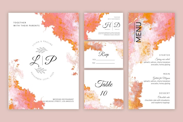 Minimal wedding stationery collection