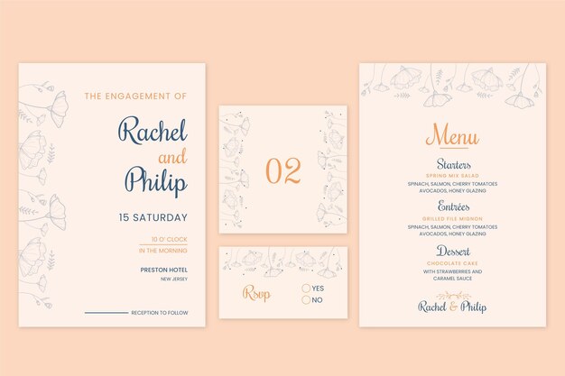 Minimal wedding stationery collection