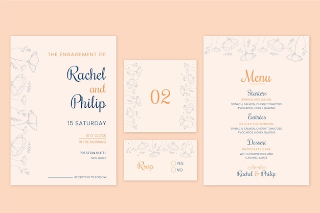 Minimal wedding stationery collection