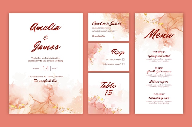 Minimal wedding stationery collection