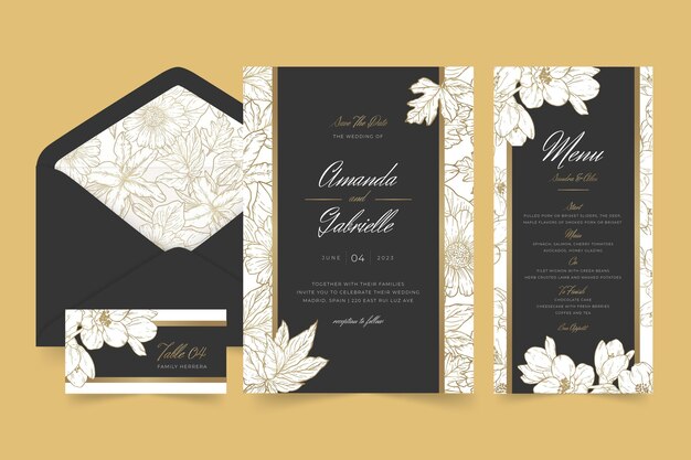 Minimal wedding stationery collection