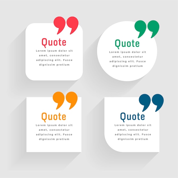 Minimal white quote template in geometric shapes