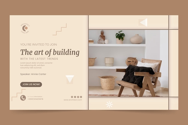 Minimalist architecture project webinar template