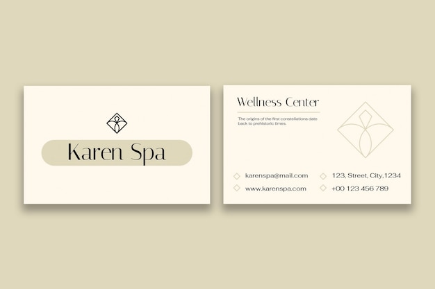 Free Vector minimalist business card design