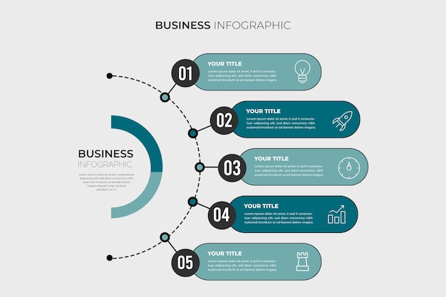 Minimalist business info graphic