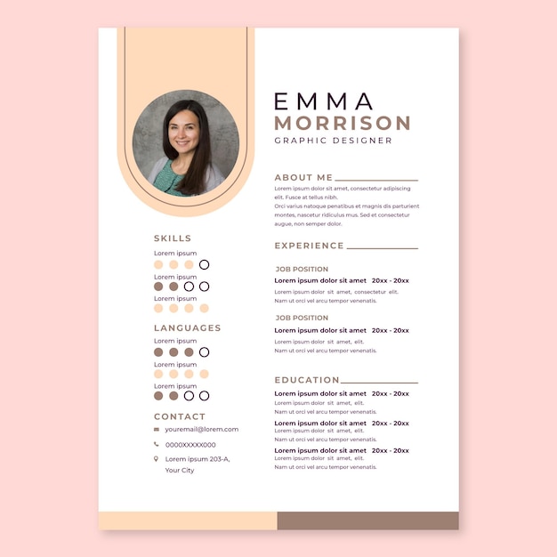 Minimalist cv template