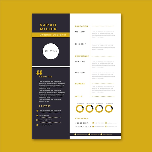 Minimalist cv template