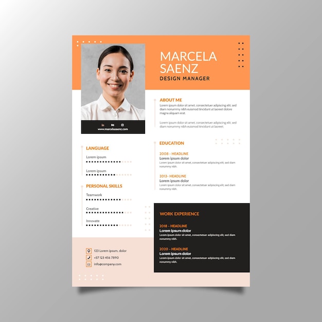 Minimalist cv template