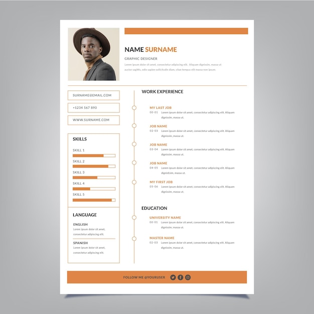 Minimalist cv template