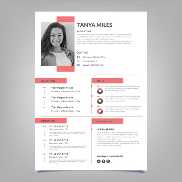 Minimalist cv template