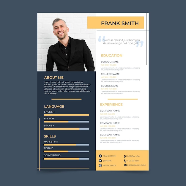 Minimalist cv template