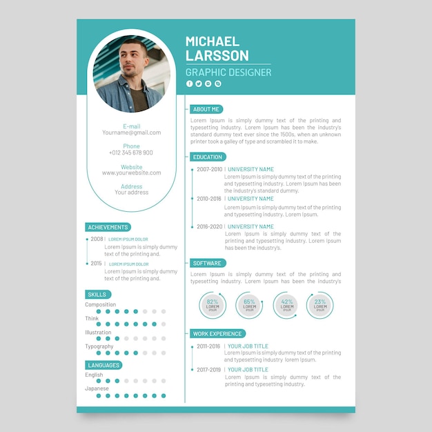 Minimalist cv template