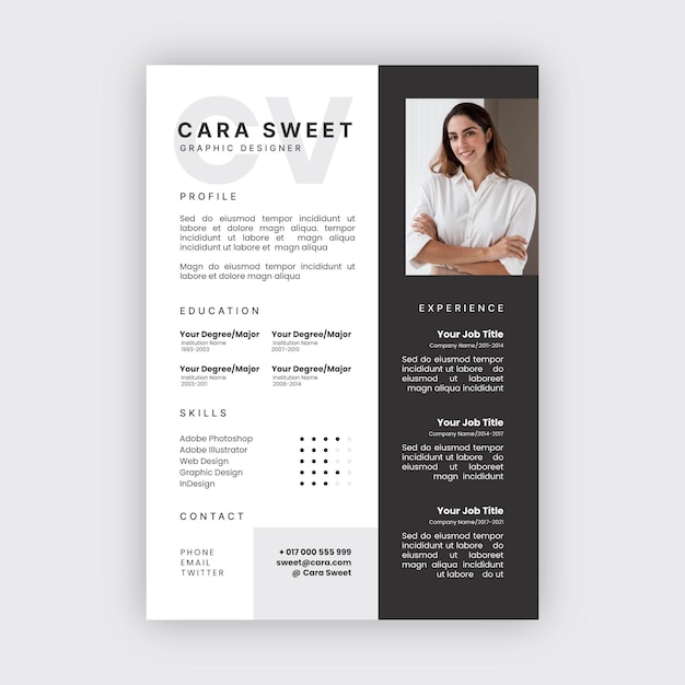 Minimalist cv template