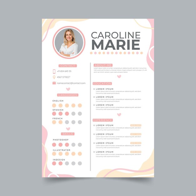 Minimalist cv template