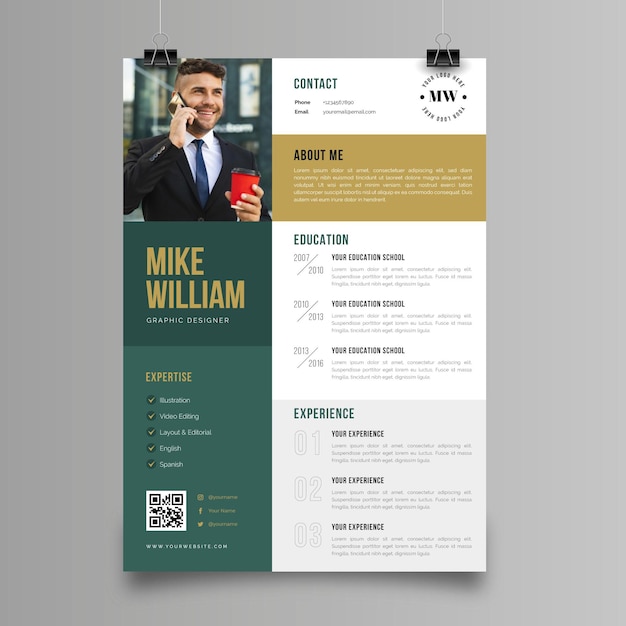 Minimalist cv template