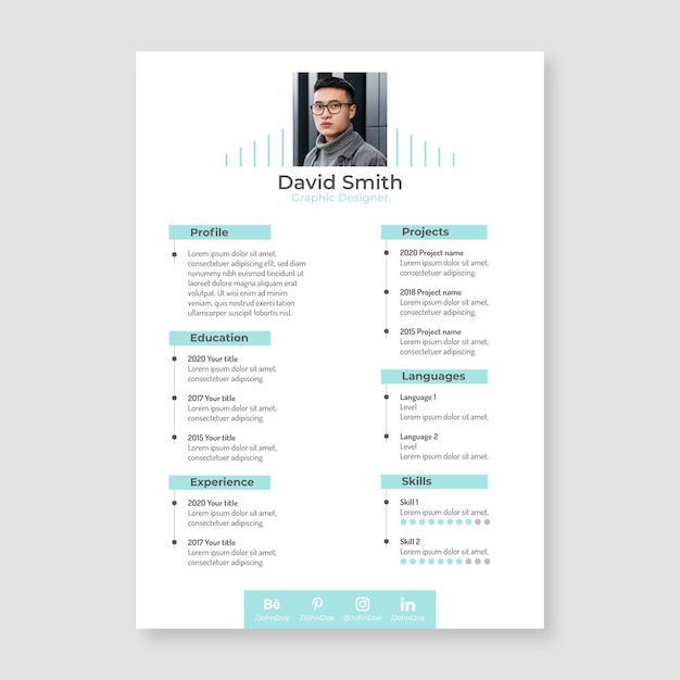 Minimalist cv template