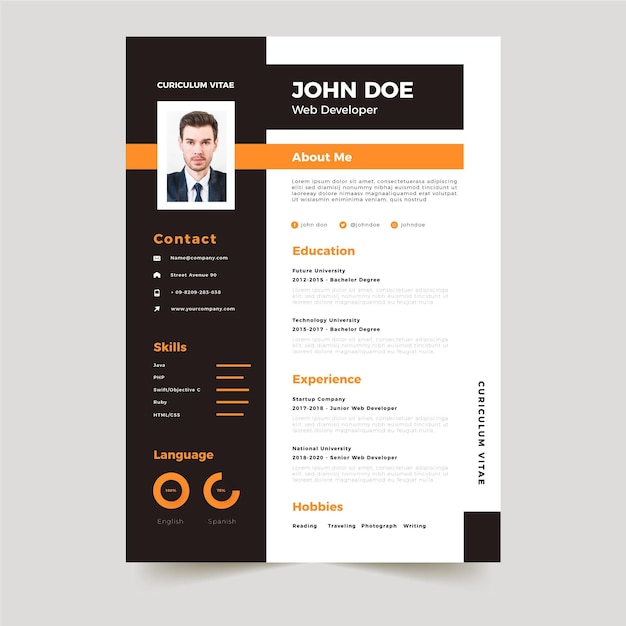 Minimalist cv template