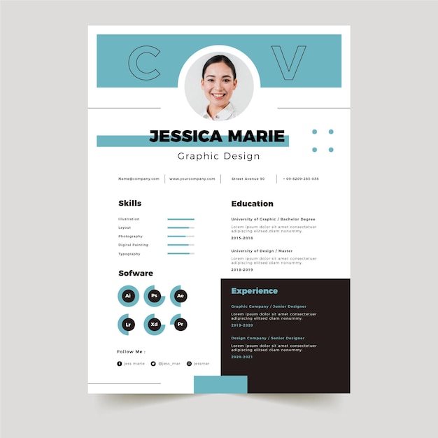 Minimalist cv template