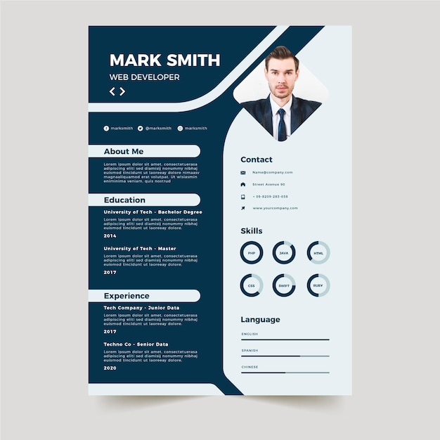 Minimalist cv template