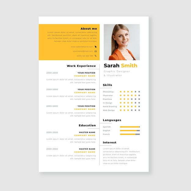 Minimalist cv template