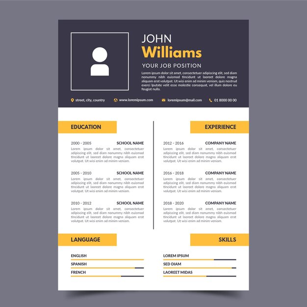 Minimalist cv template