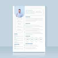 Free vector minimalist cv template