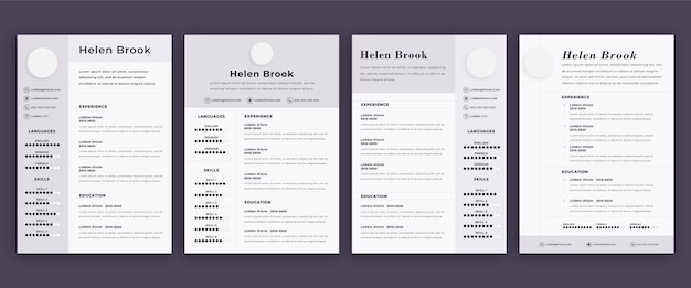 Minimalist cv template