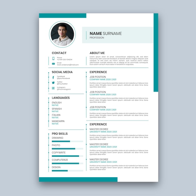 Minimalist cv templates