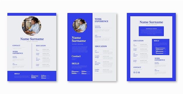 Minimalist cv templates