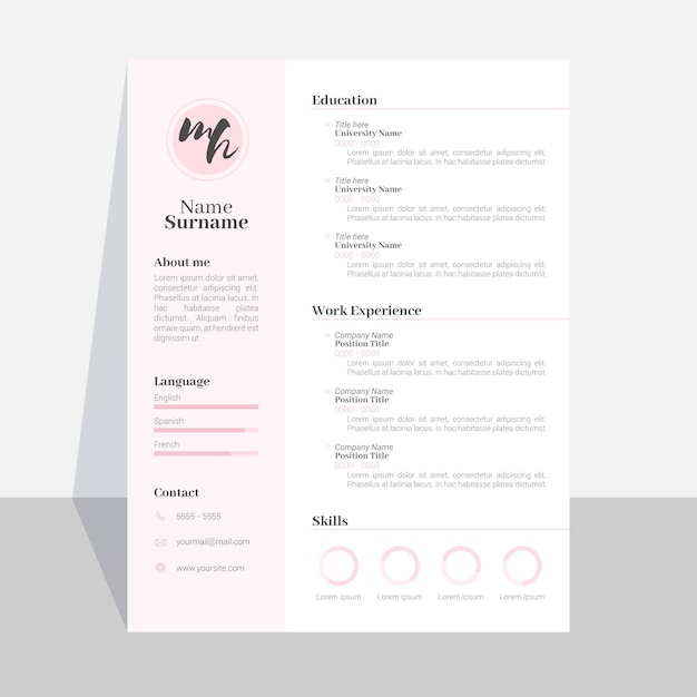 Minimalist cv