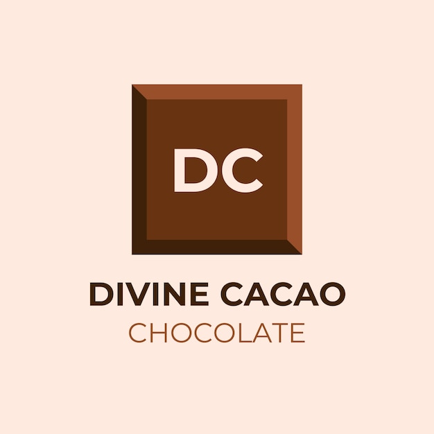 Minimalist divine chocolate logo template