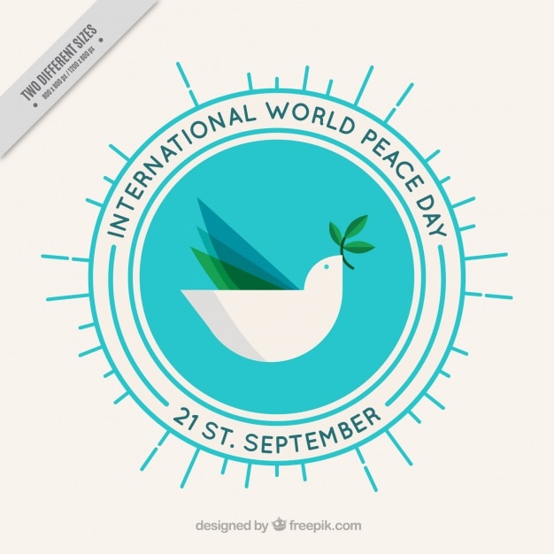 Free Vector minimalist dove holding an olive branch