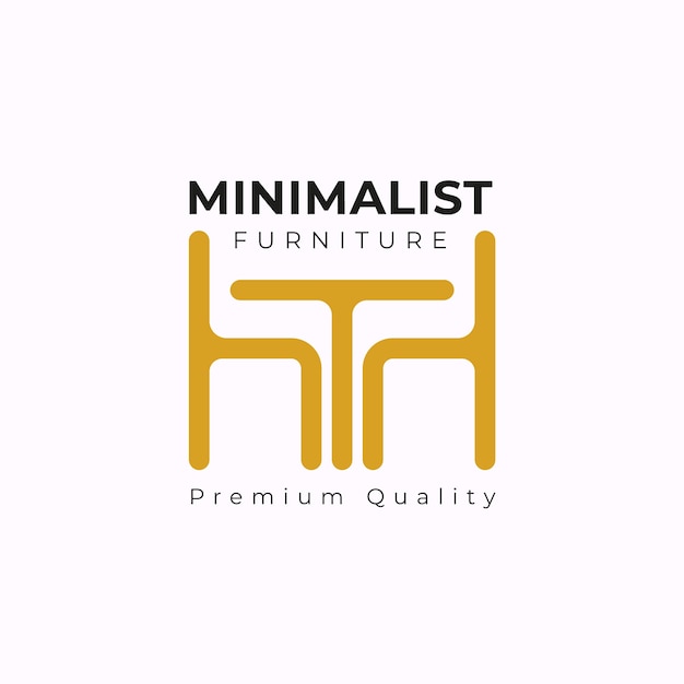 Minimalist furniture logo template theme